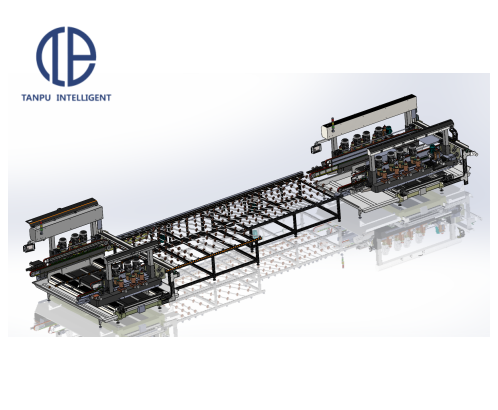 Glass Straight Line Double Edging Production Line (For processing round edge of home appliances glass & solar photovoltaic glass)